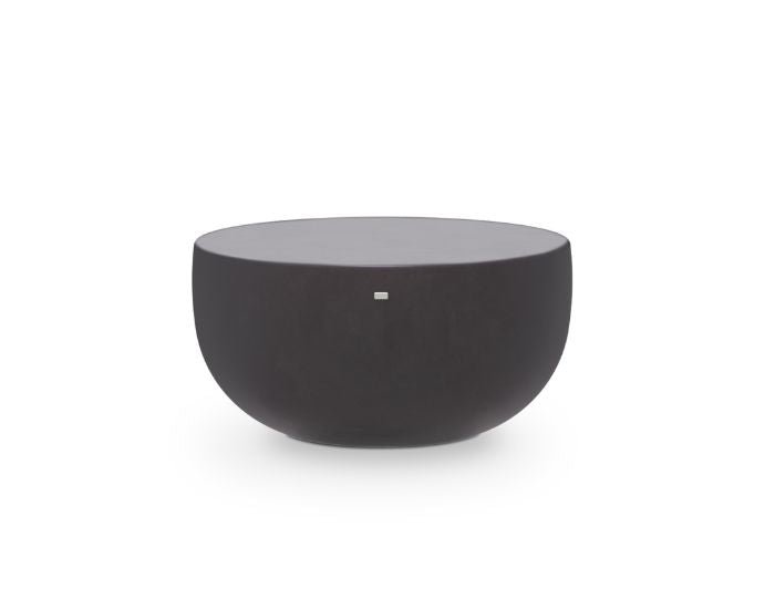 View of the Blinde Design Circ M1 concrete coffee table in the colour graphite